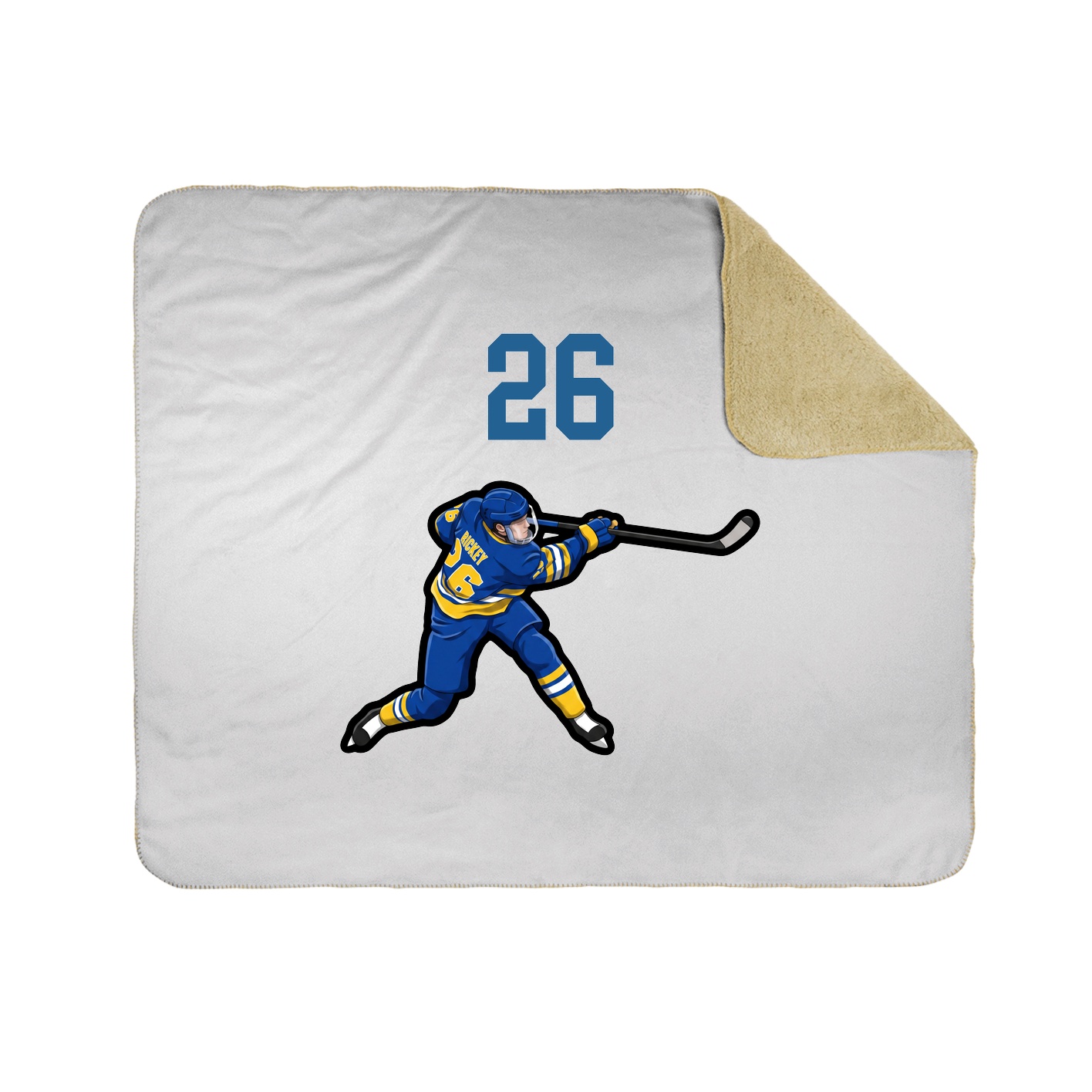 Throw Blanket — Number Top in White