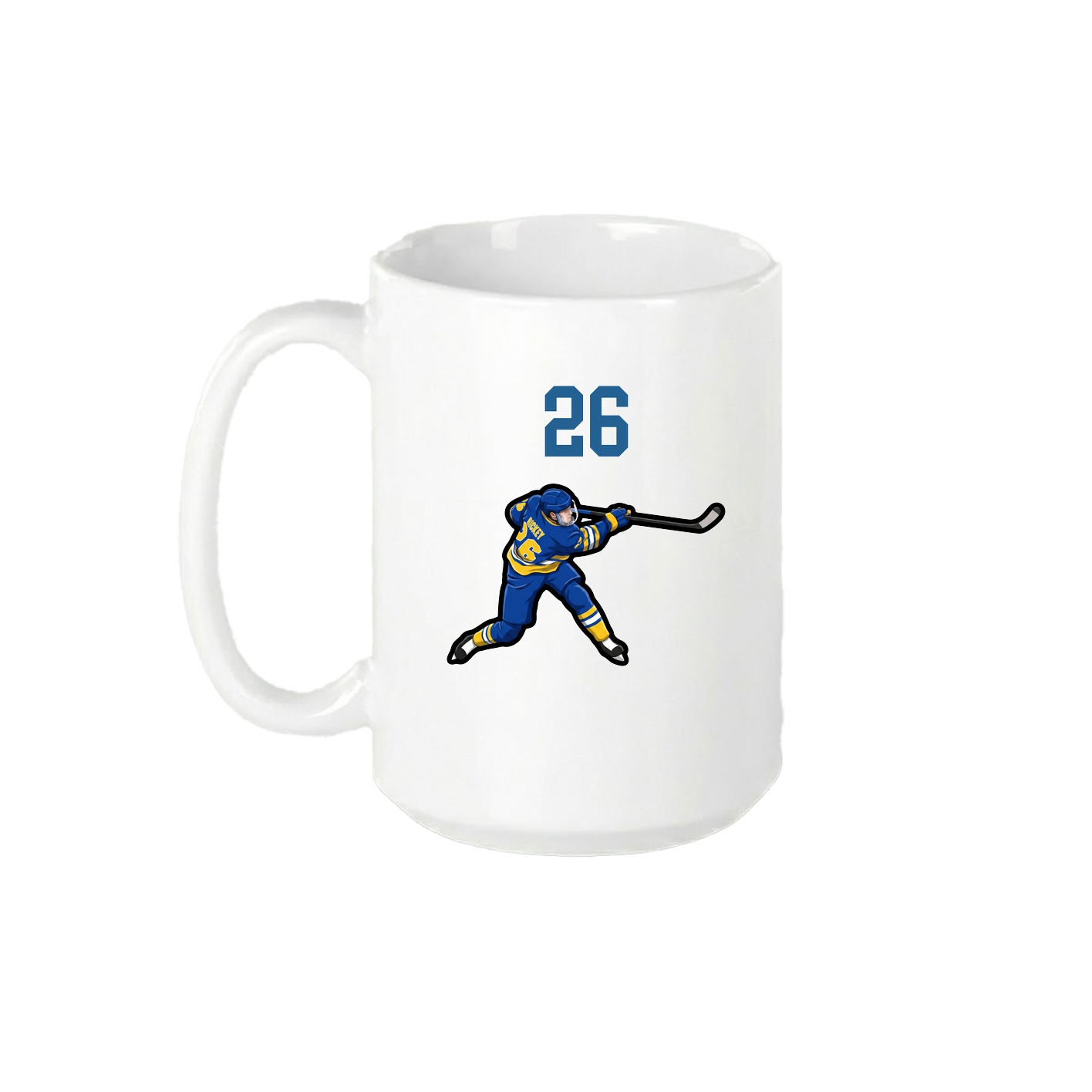 15oz Coffee Mug — Number Top in White