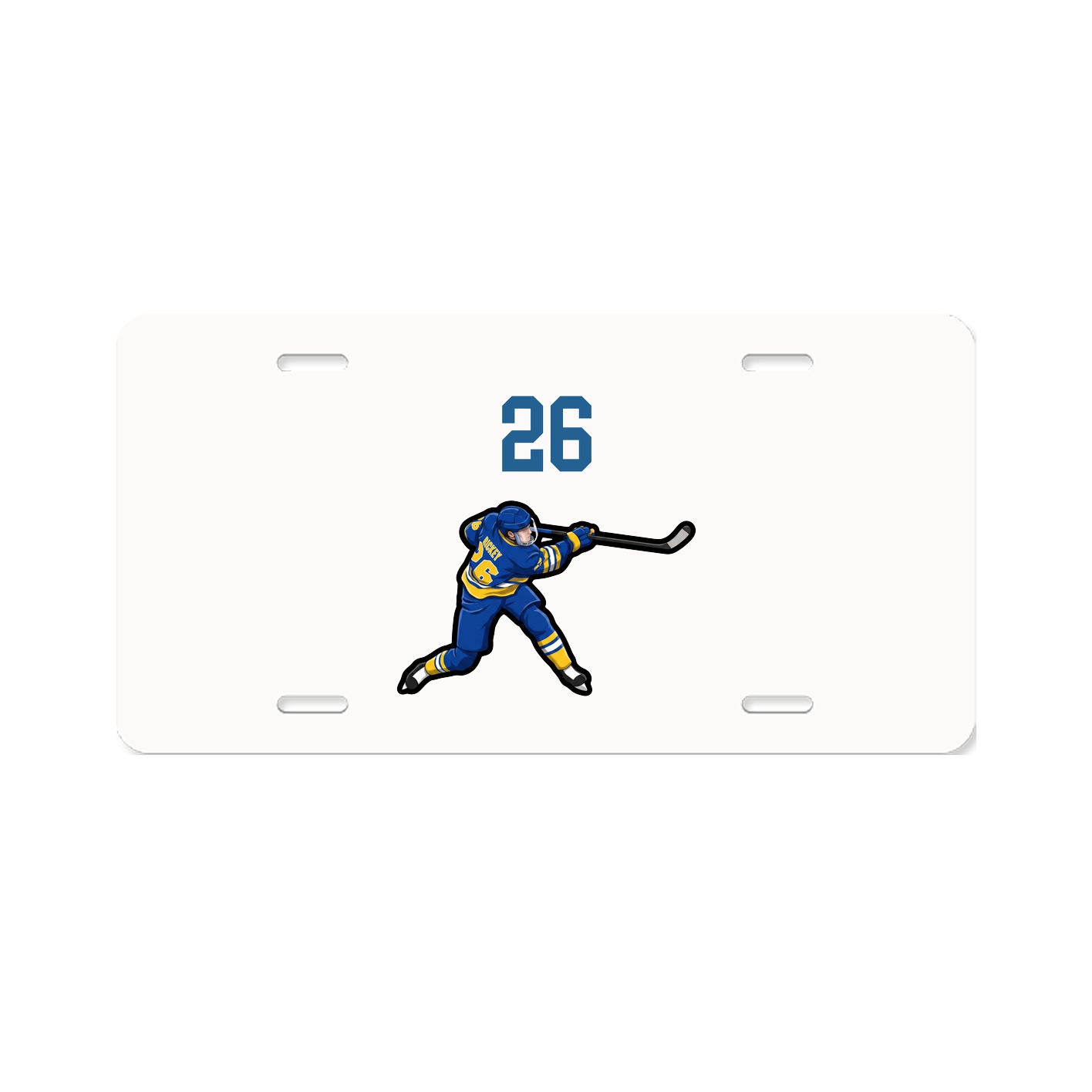 License Plate — Number Top in Classic