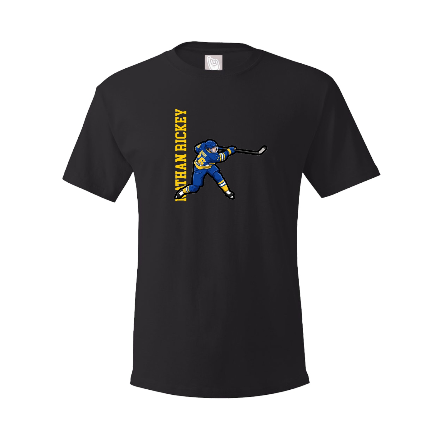 Youth Tee — Name Vertical in Black