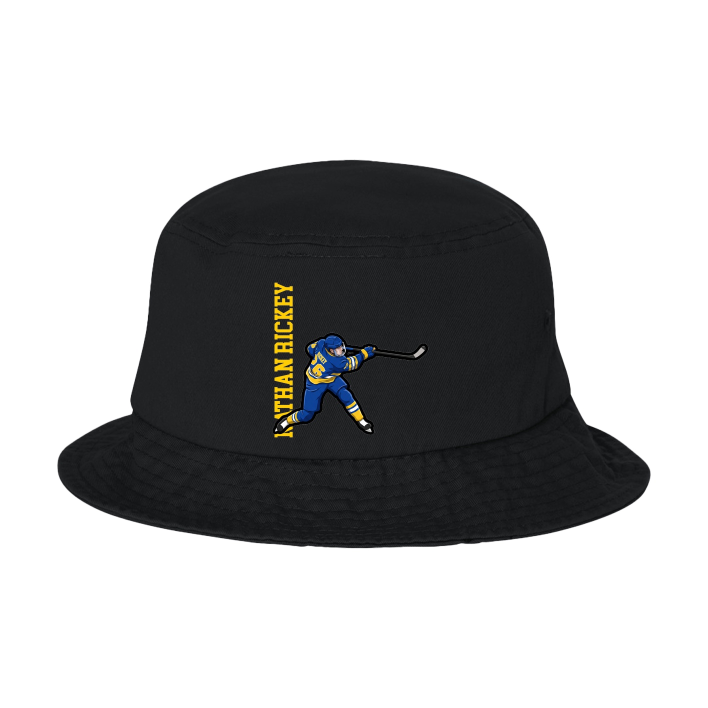 Bucket Cap — Name Vertical in Black
