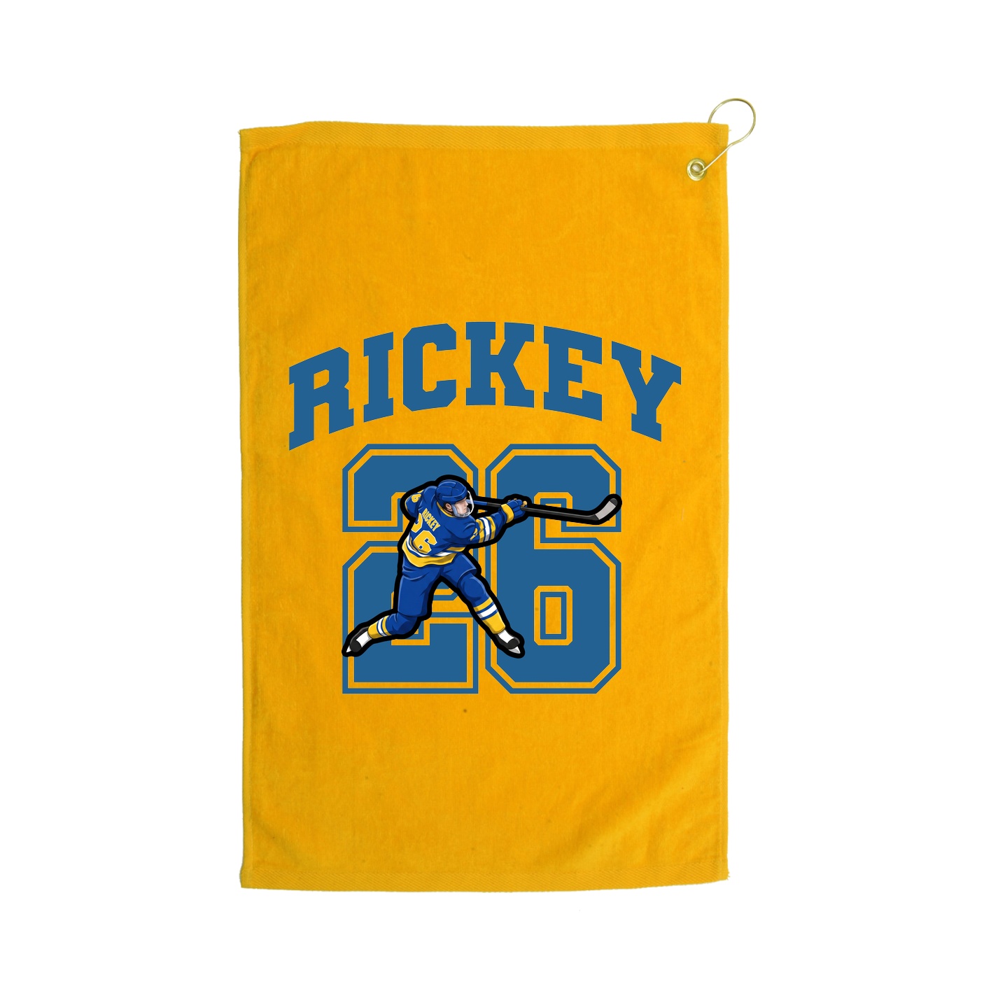 Golf Towel — Number in Gold