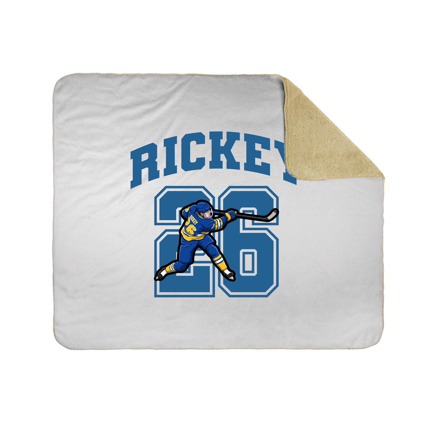 Throw Blanket — Number in White