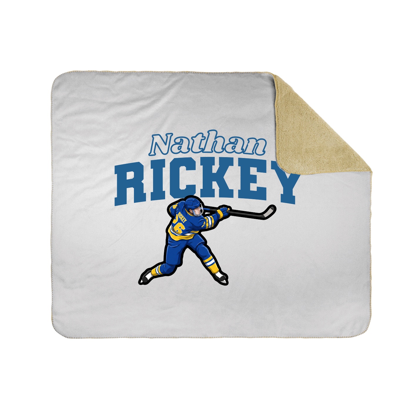 Throw Blanket — Name Arch in White