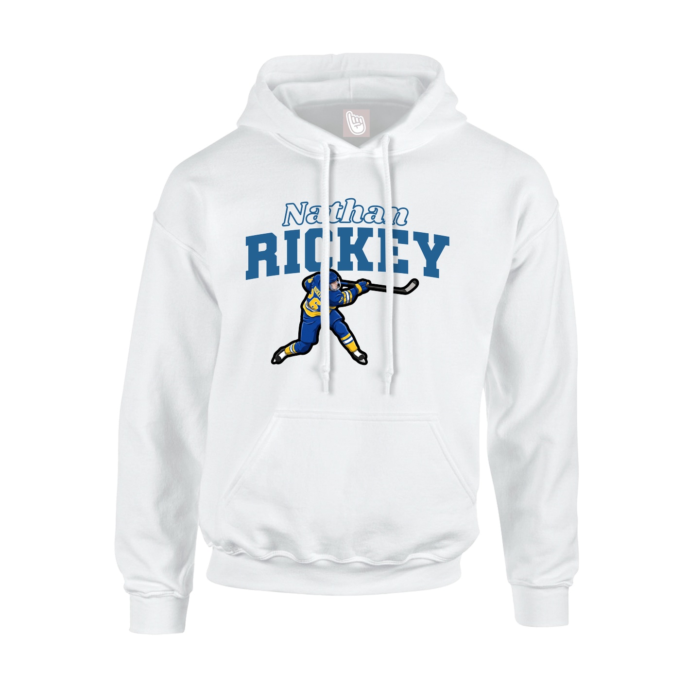 Hoodie — Name Arch in White