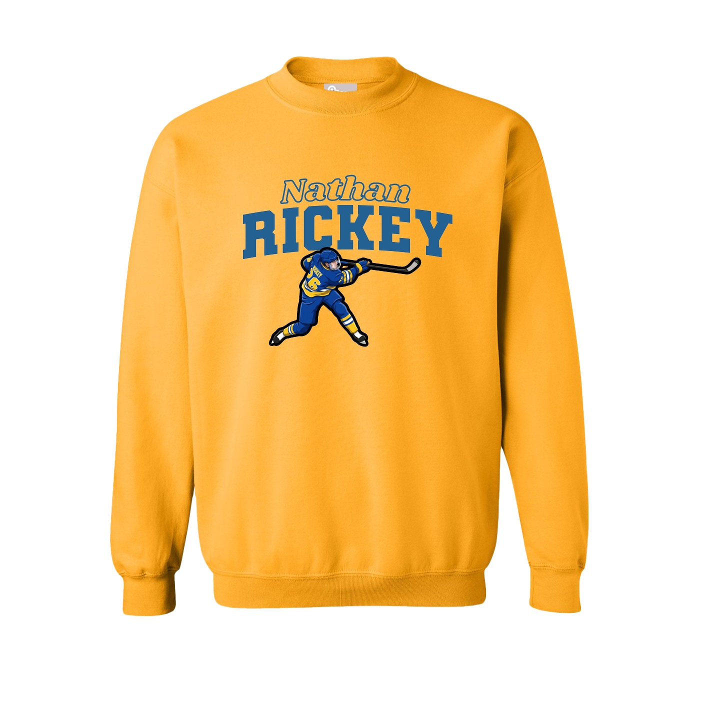Fleece Crew — Name Arch in Gold
