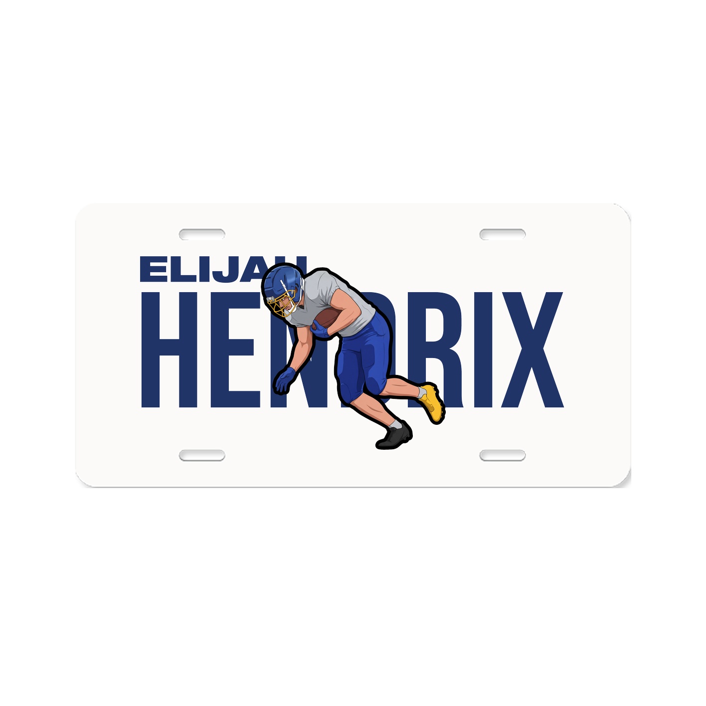 License Plate — Player Name in Classic