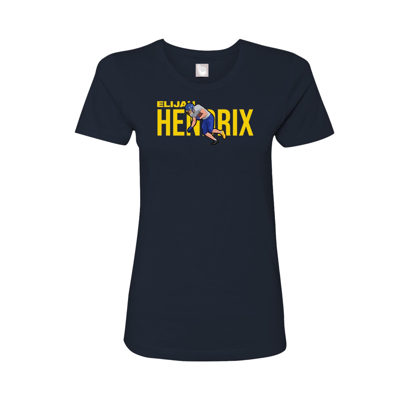 Fitted Women's Tee — Player Name in Navy