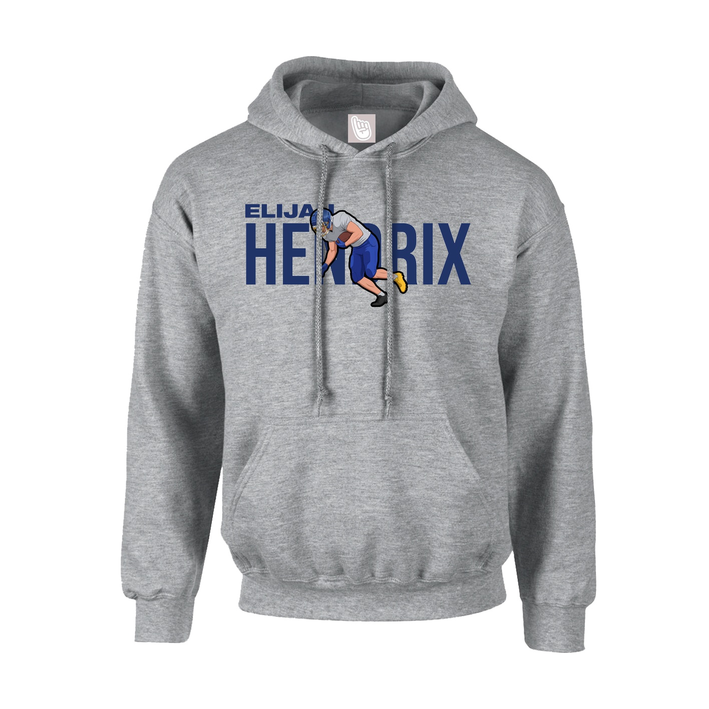 Hoodie — Player Name in Grey