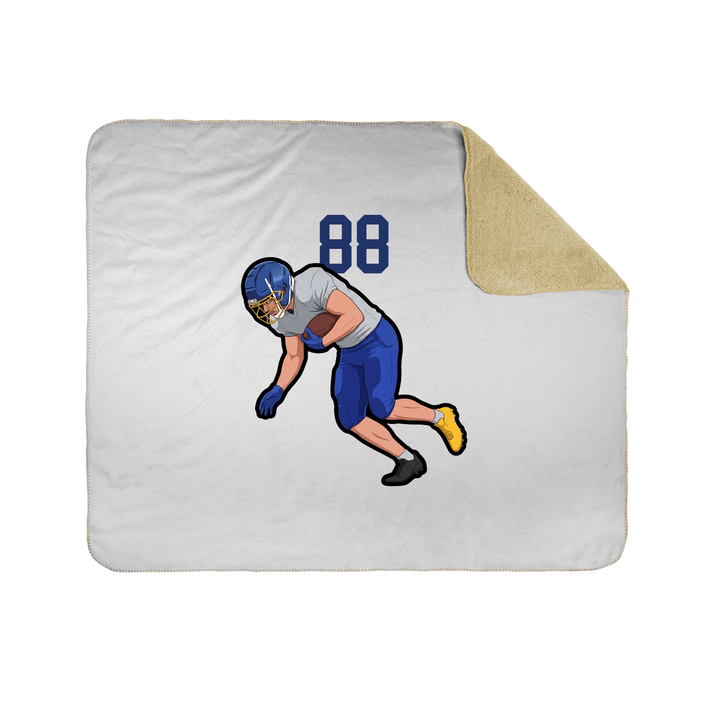 Throw Blanket — Number Top in White