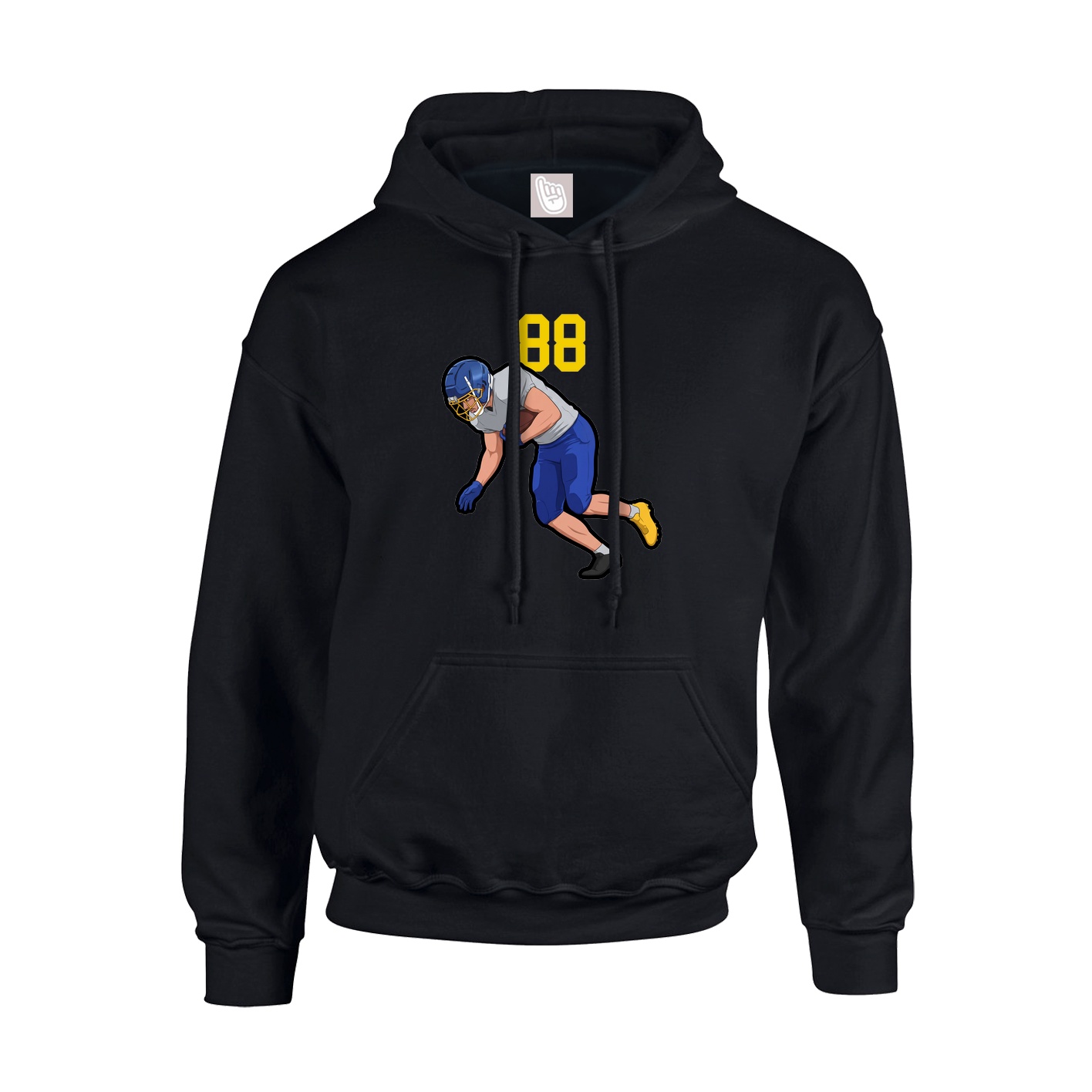 Youth Hoodie — Number Top in Black