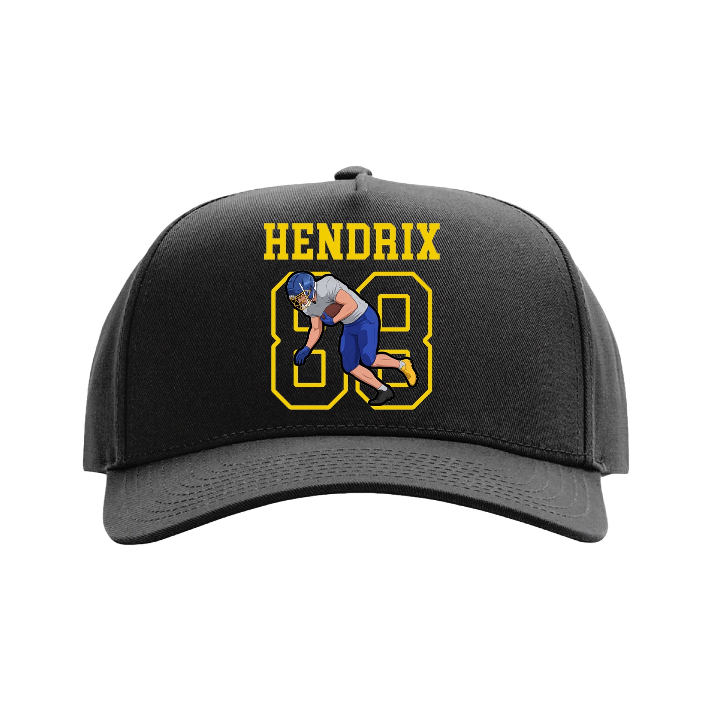 Full Fabric Five-Panel Champ Cap — Shirsey in Black