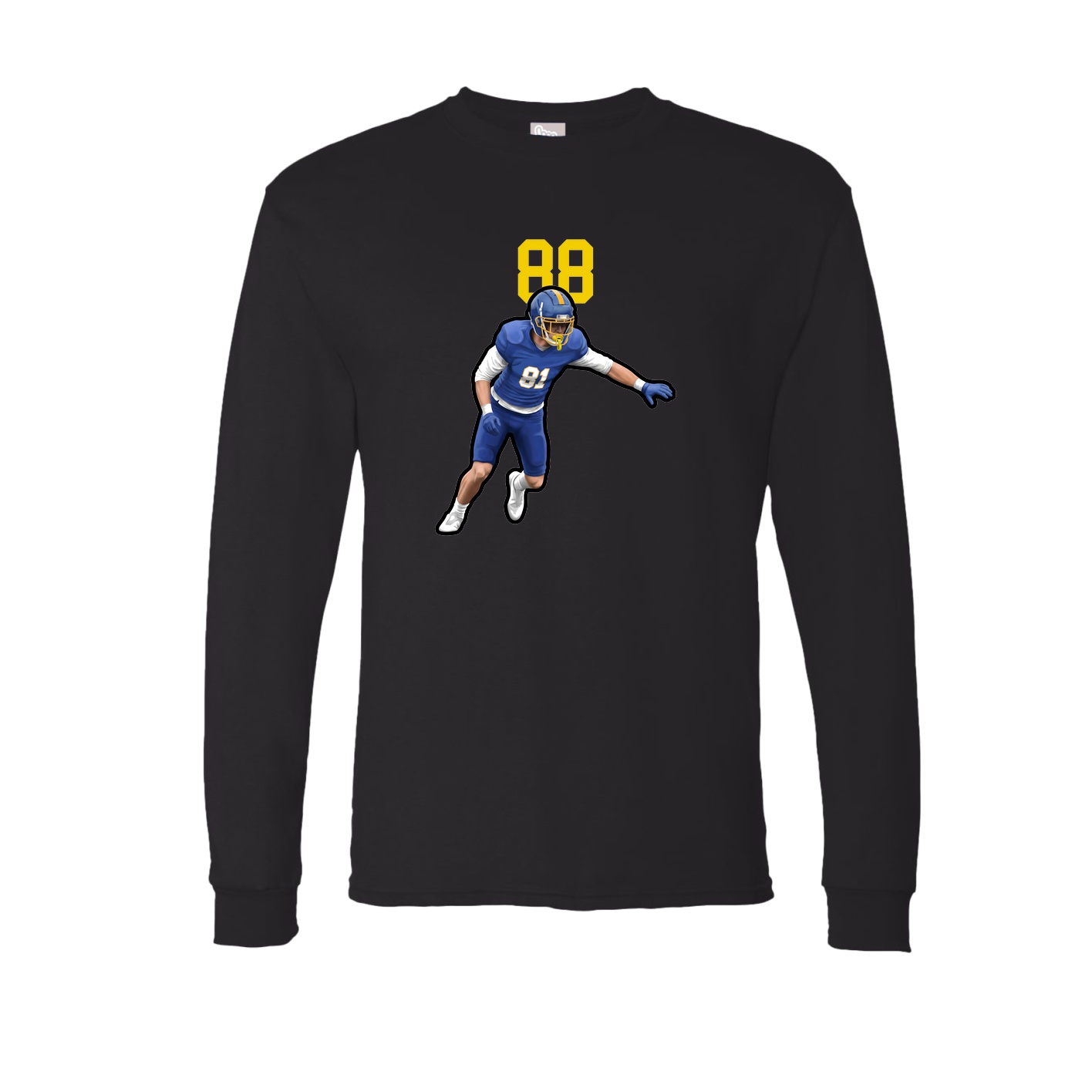 Long Sleeve Tee — Number Top in Black