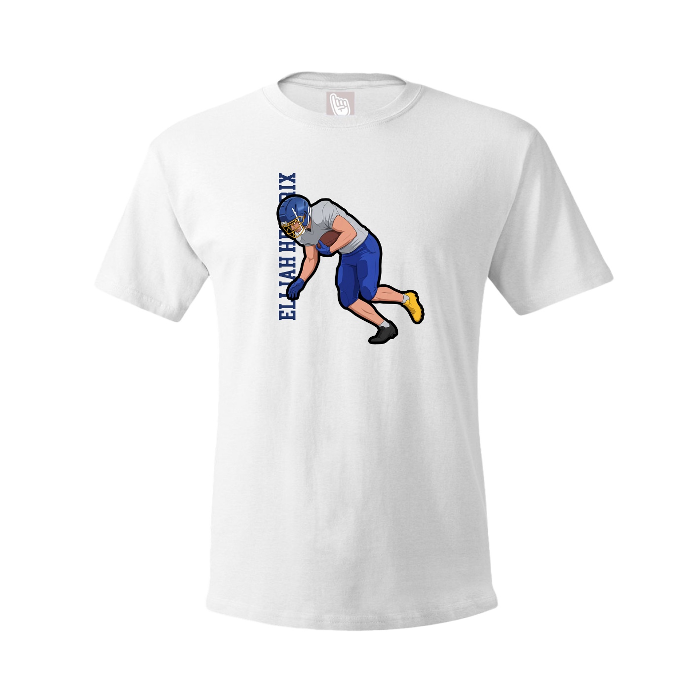 Tee — Name Vertical in White