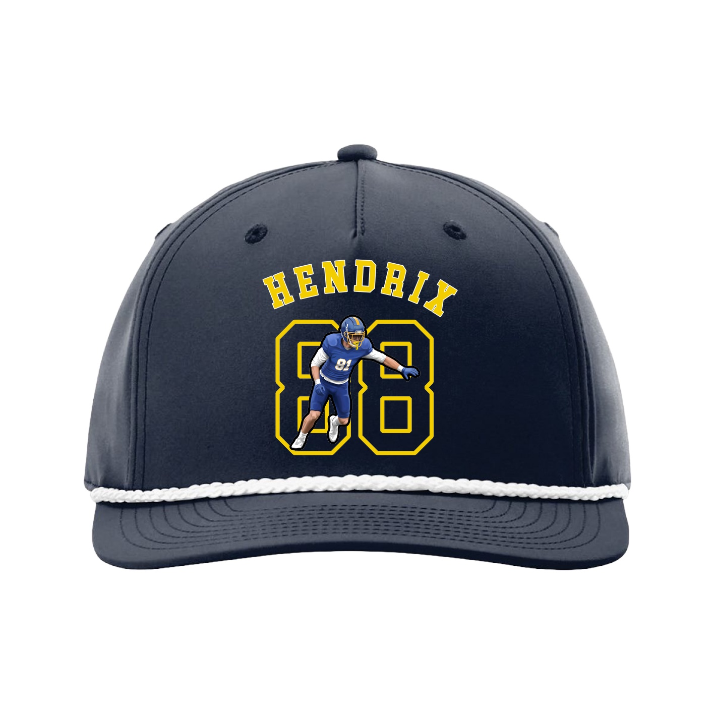 Five-Panel Classic Rope Cap — Shirsey Arch in Navy