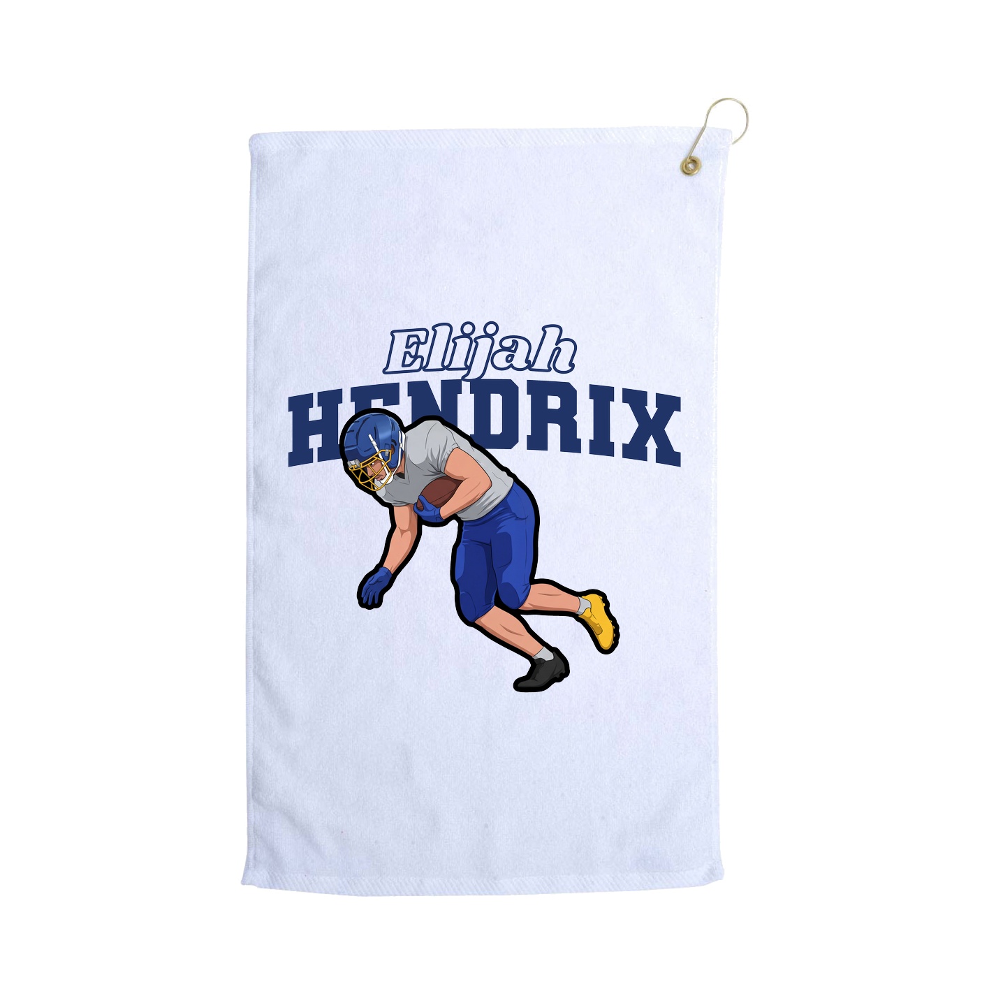 Golf Towel — Name Arch in White