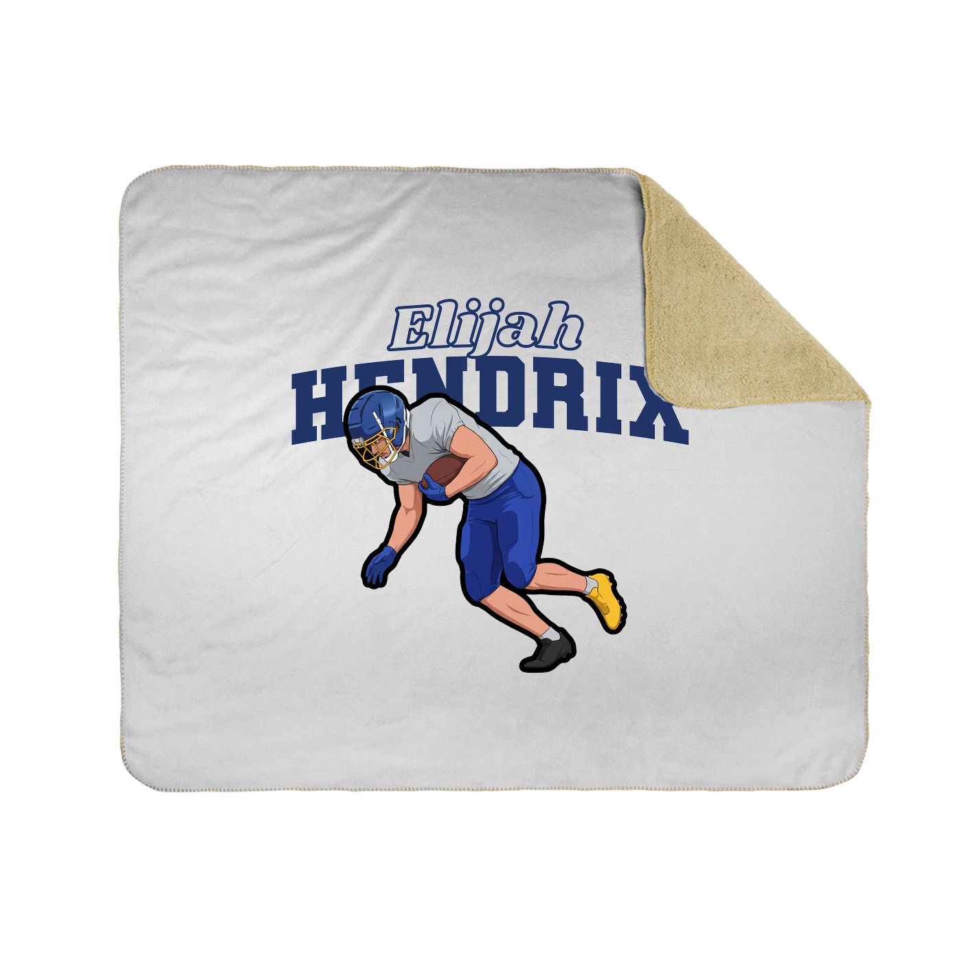 Throw Blanket — Name Arch in White