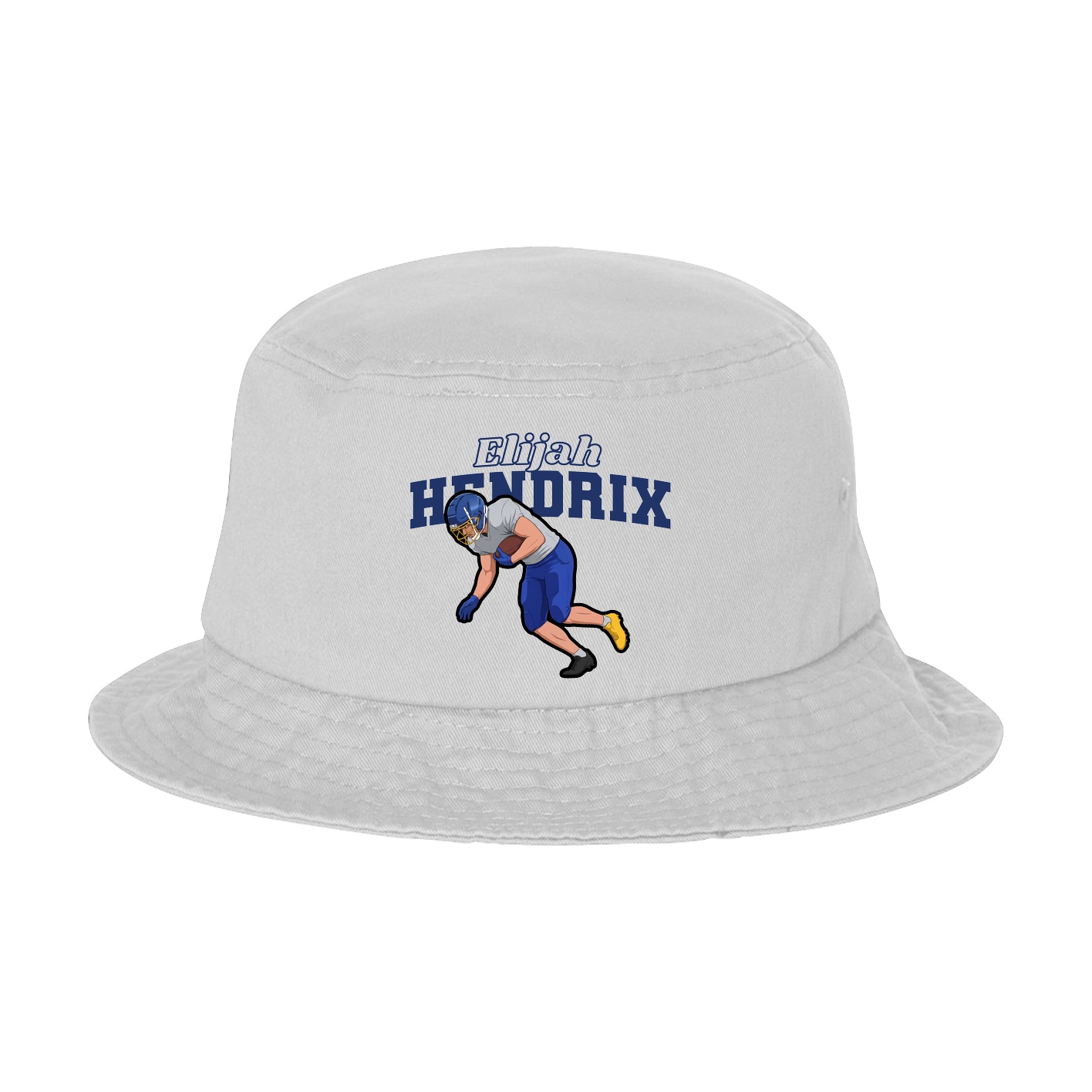 Bucket Cap — Name Arch in White