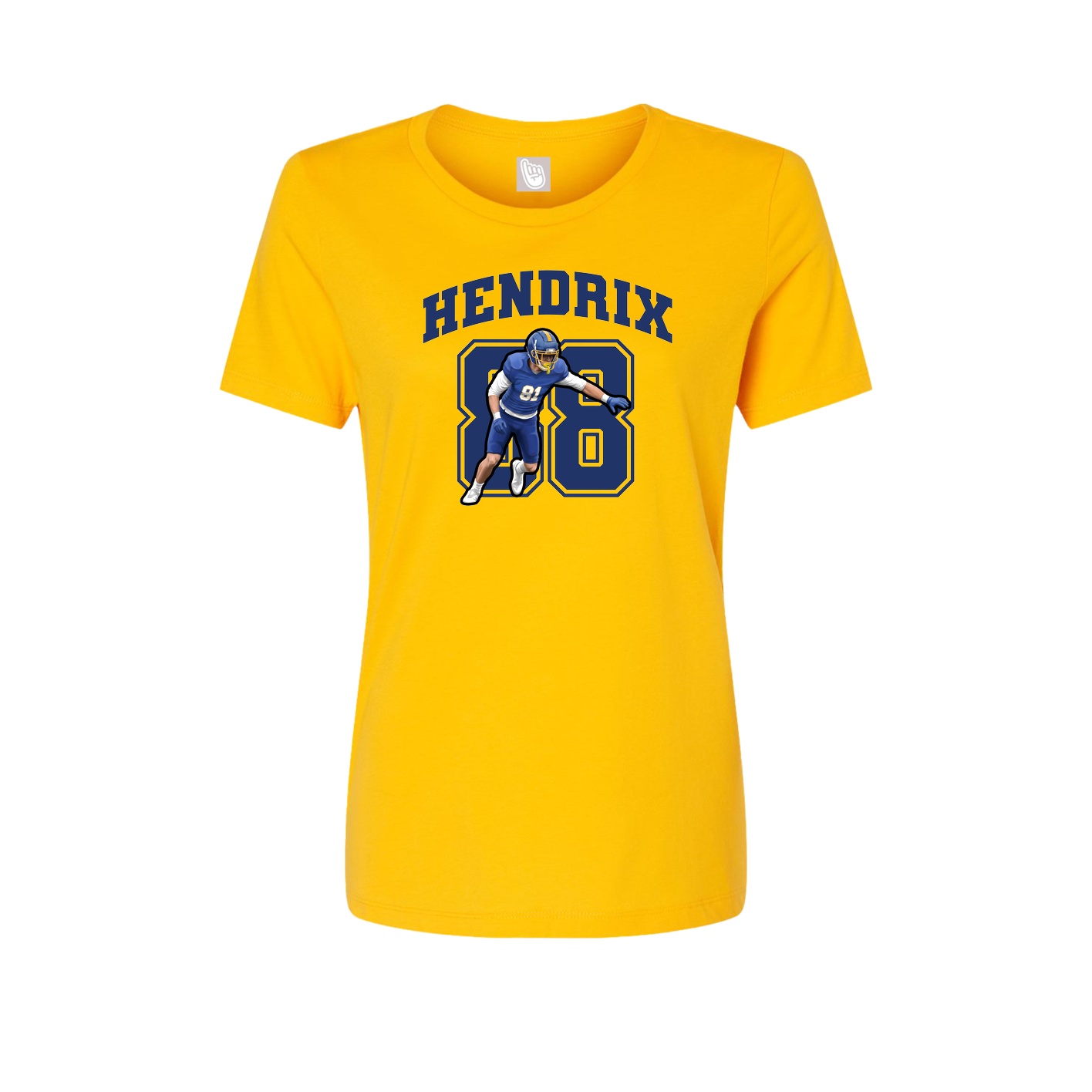 Fitted Women's Tee — Number in Gold