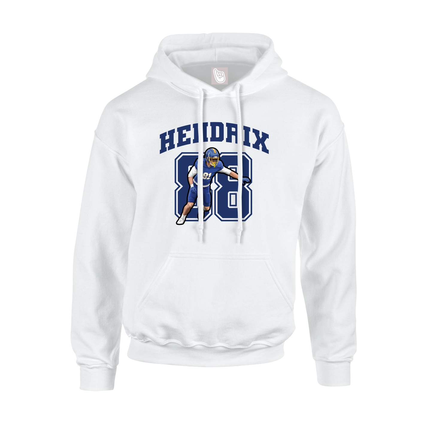 Youth Hoodie — Number in White