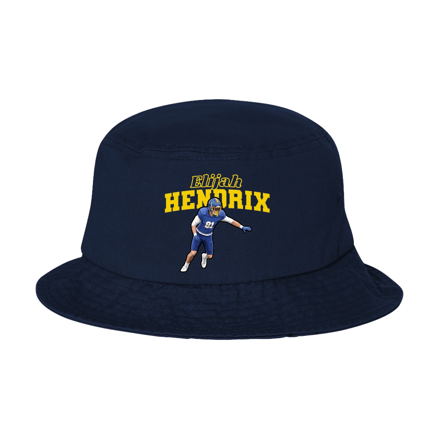 Bucket Cap — Name Arch in Navy
