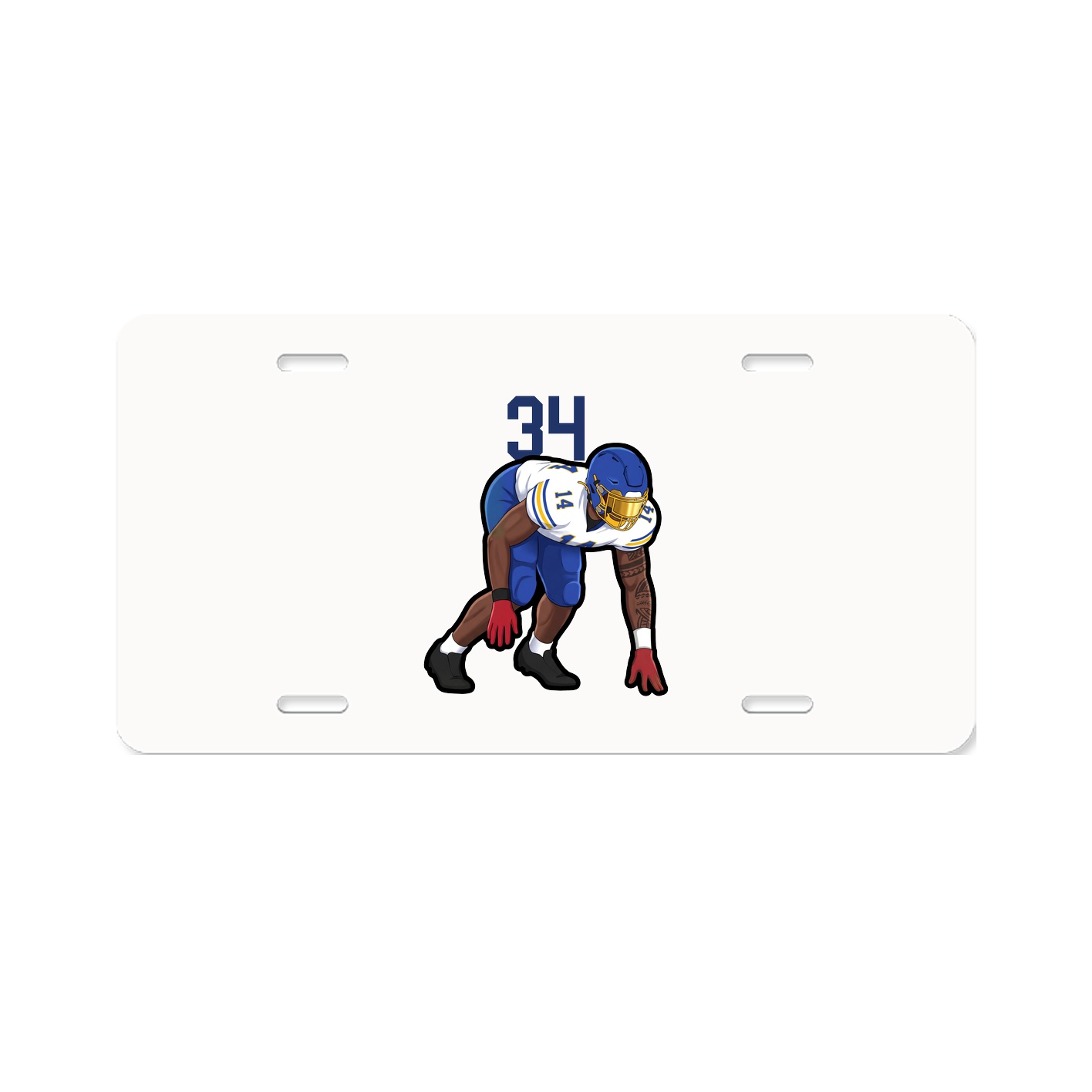 License Plate — Number Top in Classic