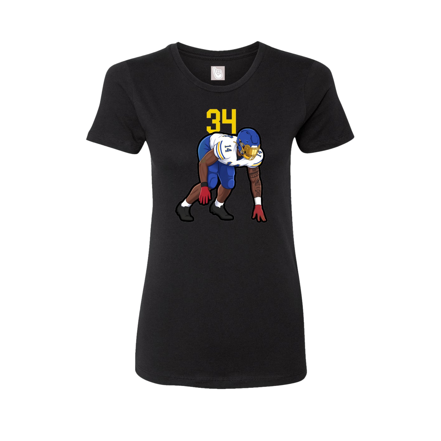 Womens Tee — Number Top in Black