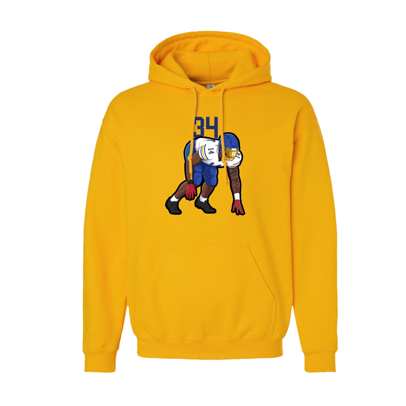 Hoodie — Number Top in Gold