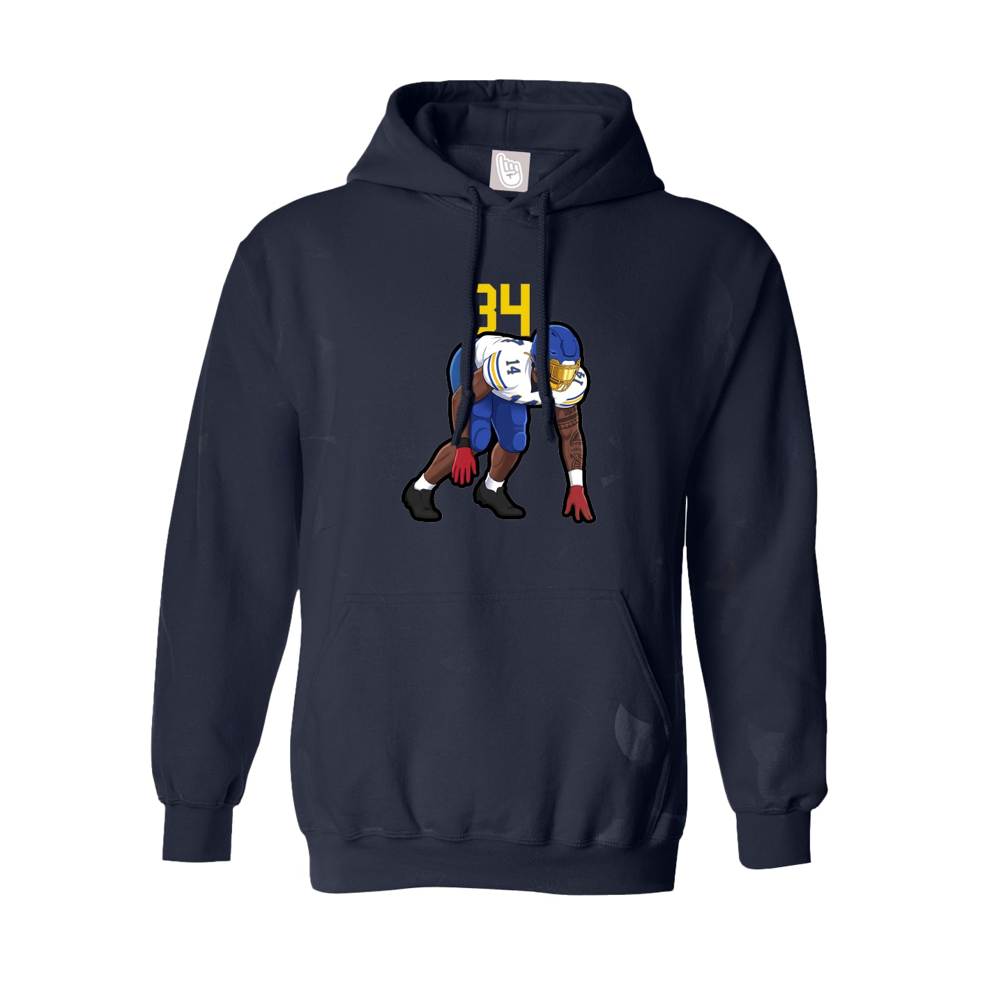 Youth Hoodie — Number Top in Navy
