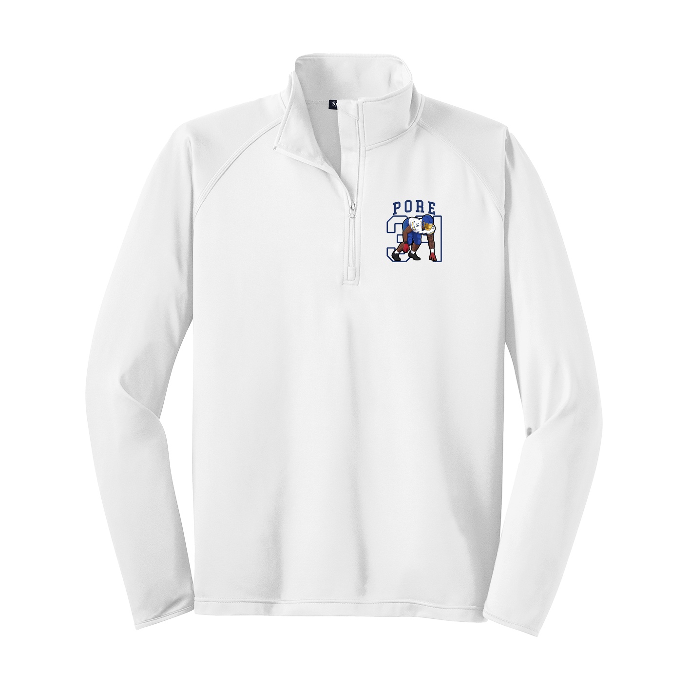 Q-Zip Pullover — Shirsey in White