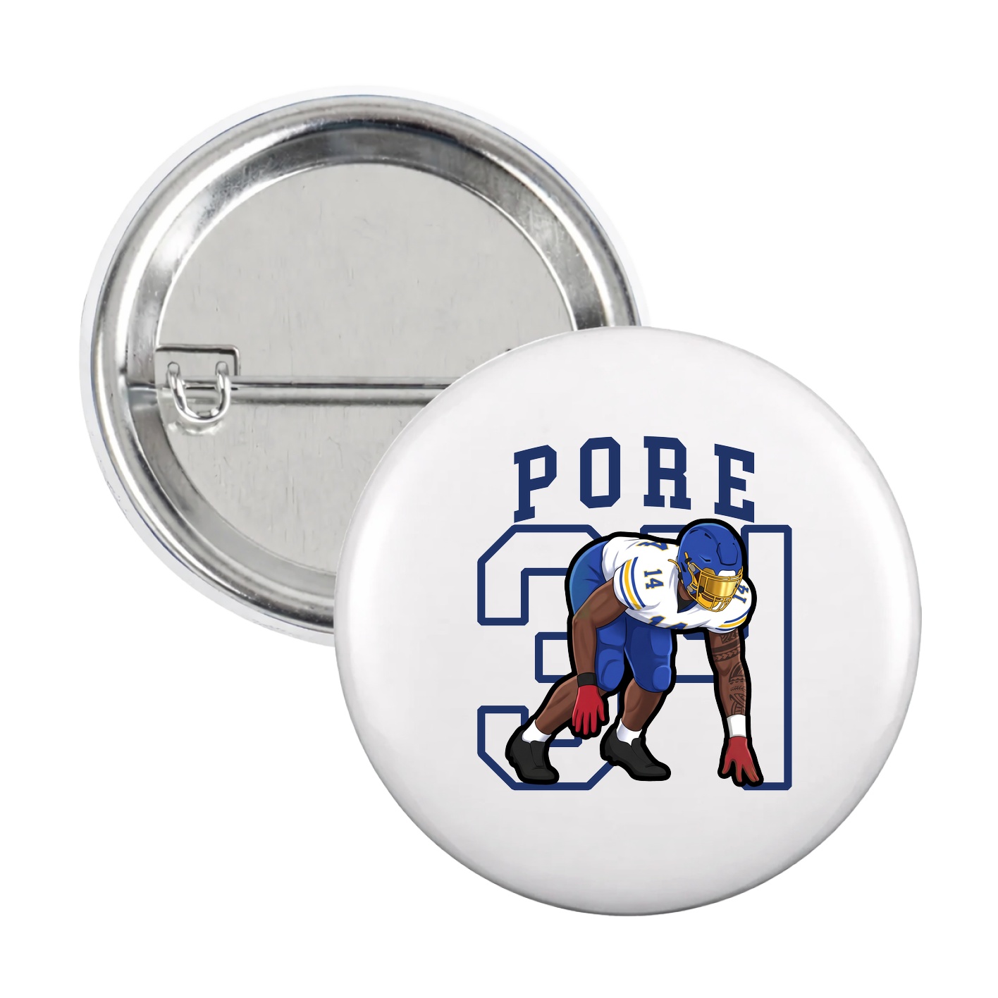 Game Day Button — Shirsey in White