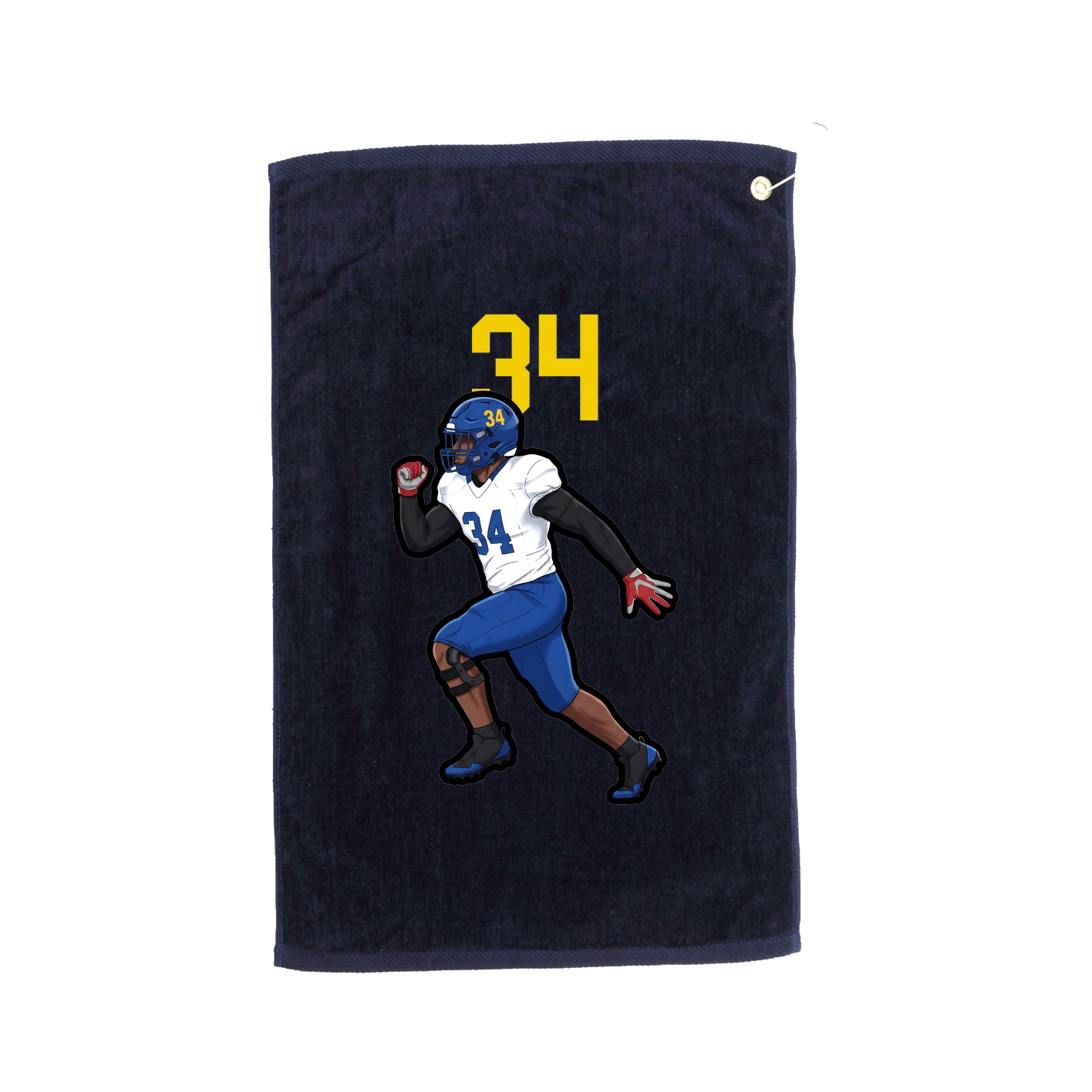 Golf Towel — Number Top in Navy