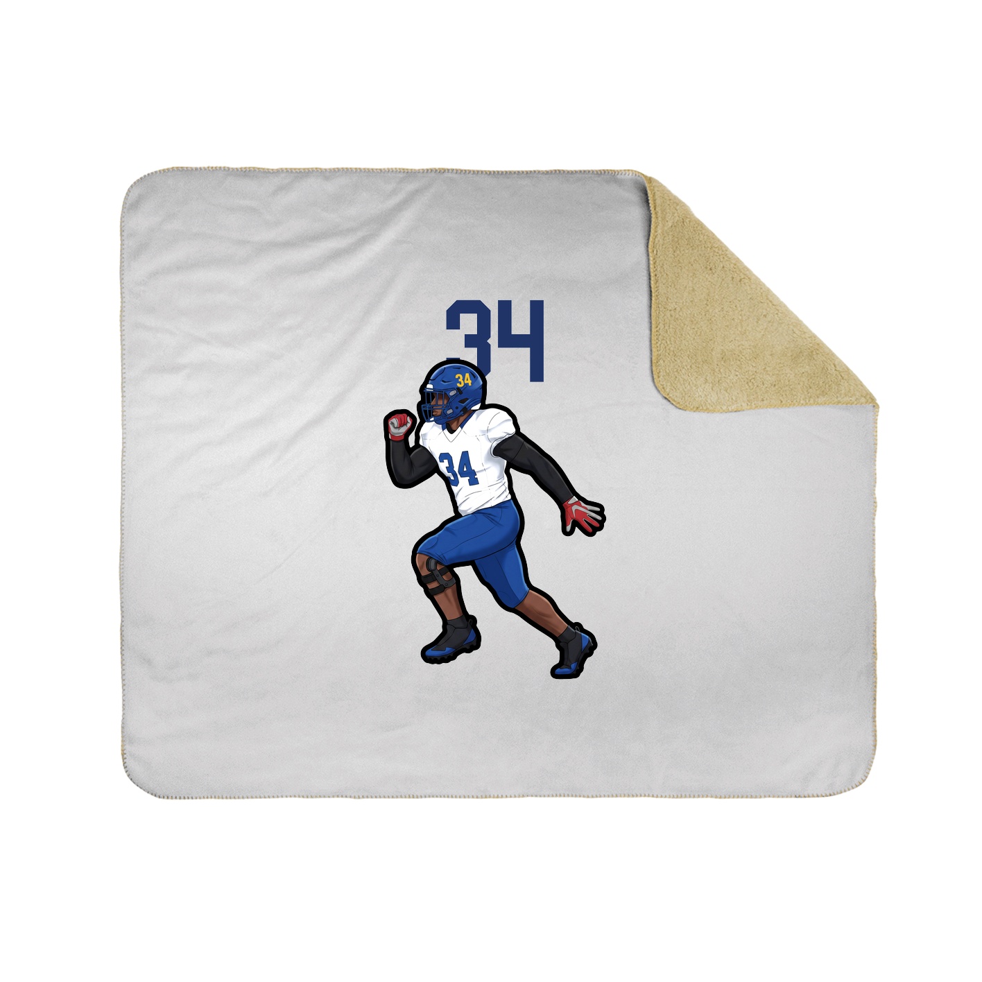 Throw Blanket — Number Top in White