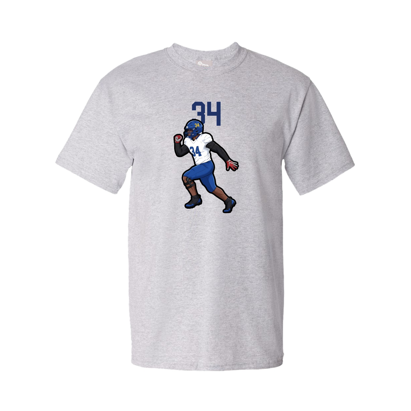 Youth Tee — Number Top in Grey