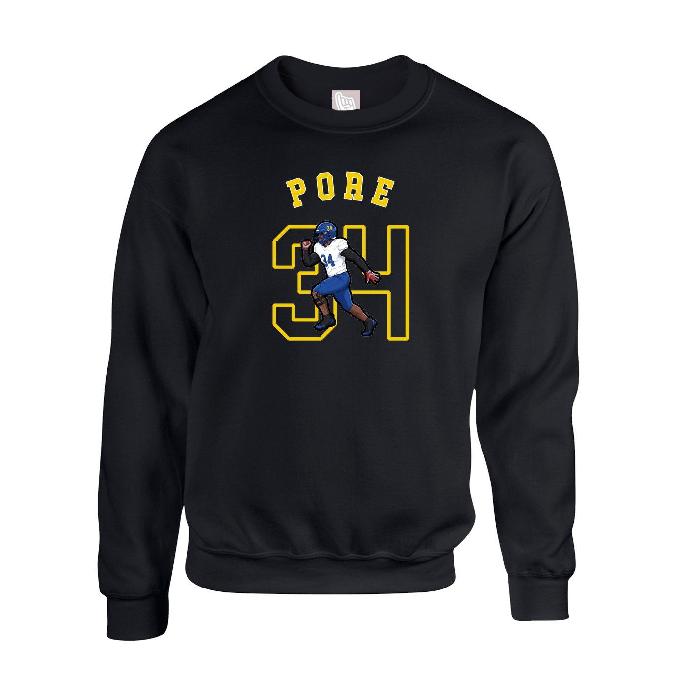 Fleece Crew — Shirsey Arch in Black