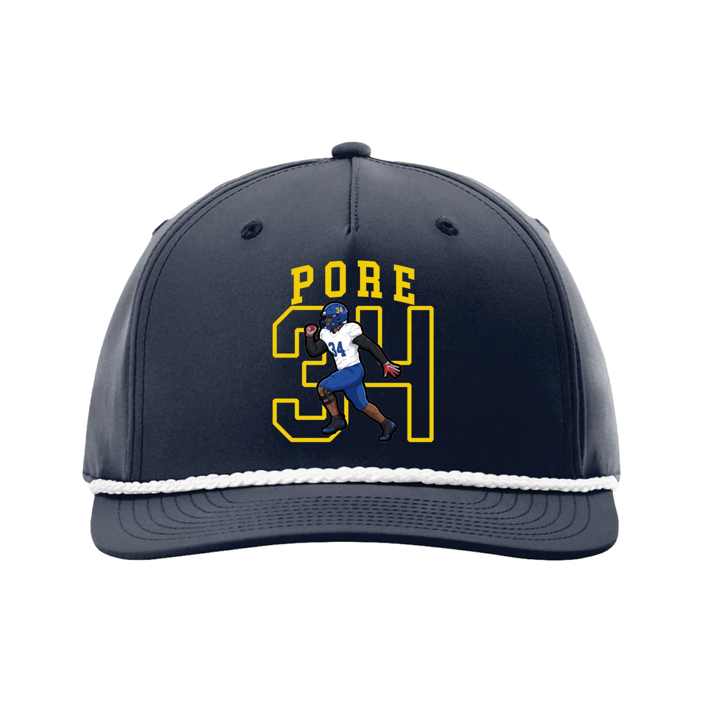 Five-Panel Classic Rope Cap — Shirsey in Navy