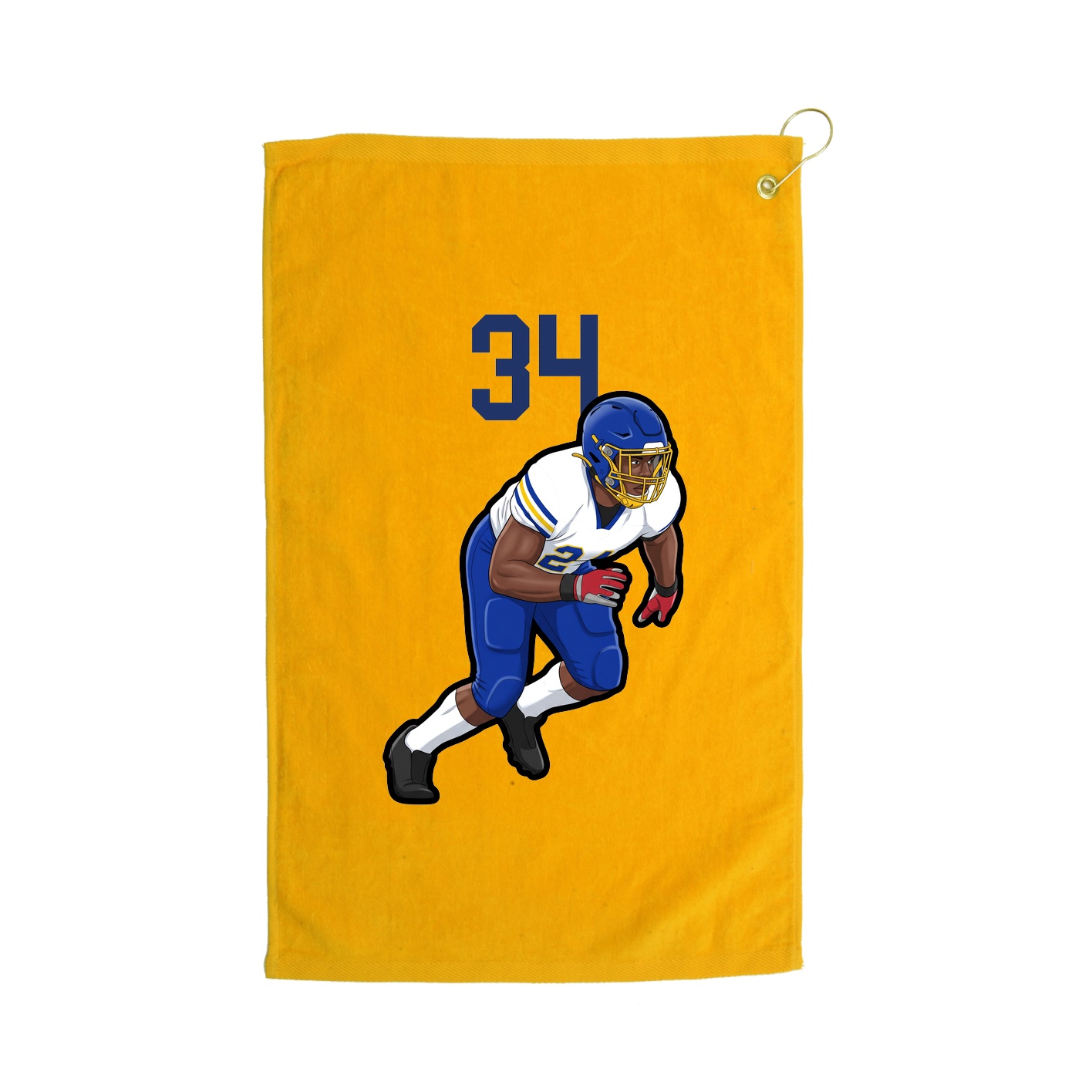 Golf Towel — Number Top in Gold