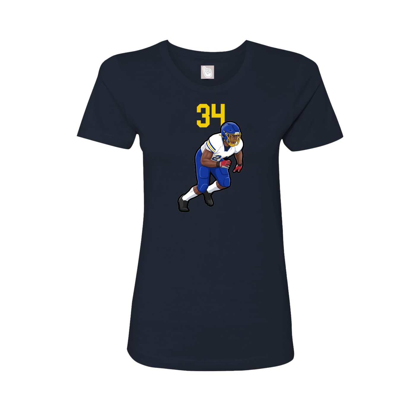 Womens Tee — Number Top in Navy