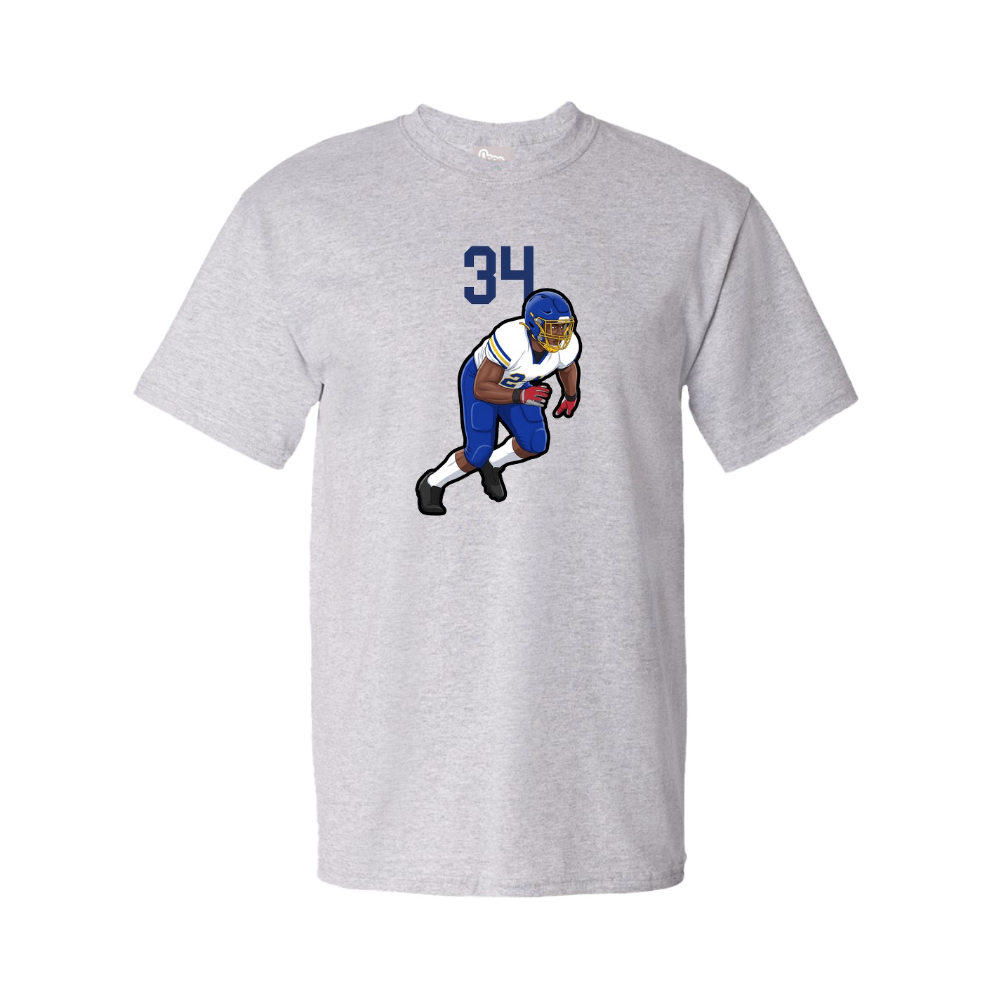 Youth Tee — Number Top in Grey