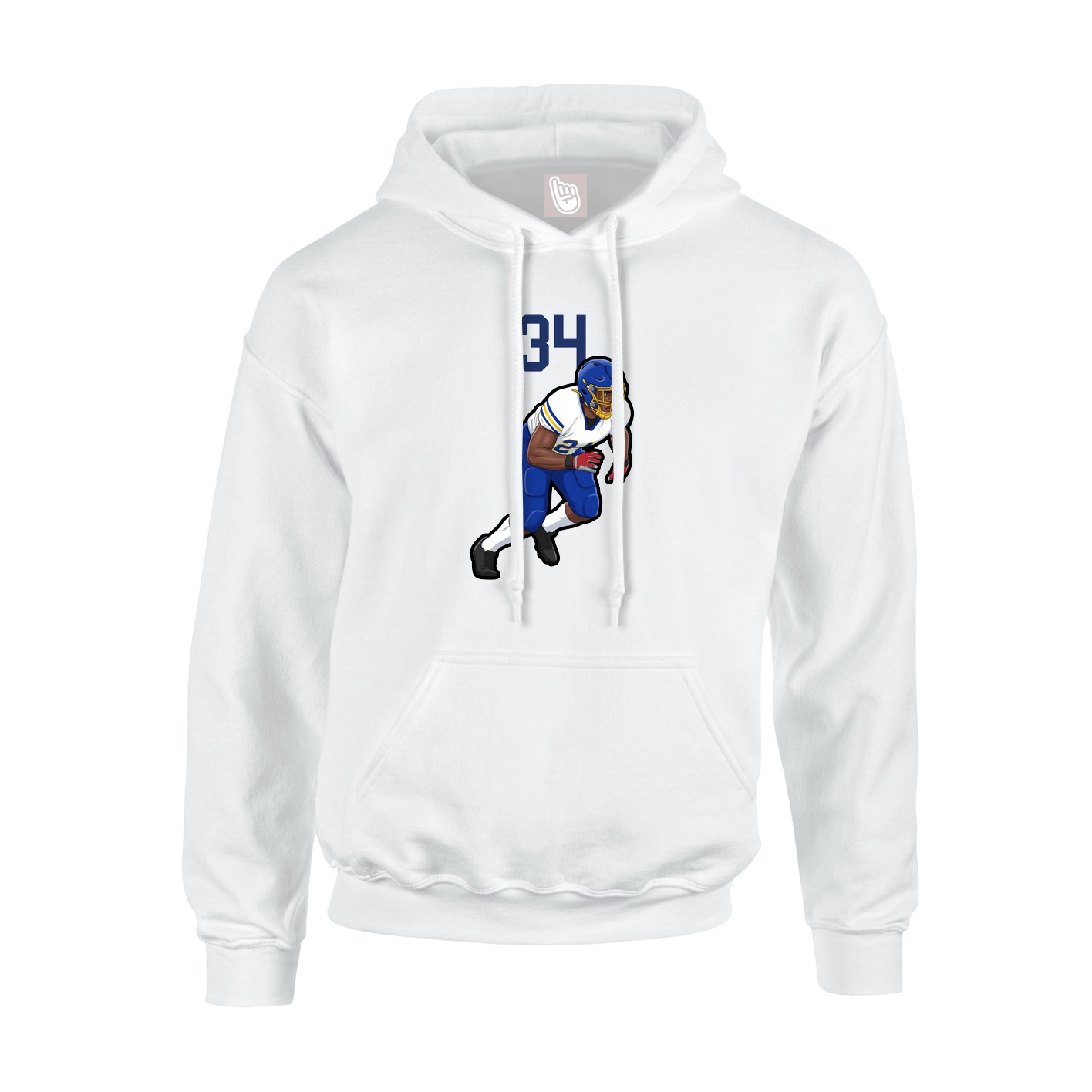 Hoodie — Number Top in White