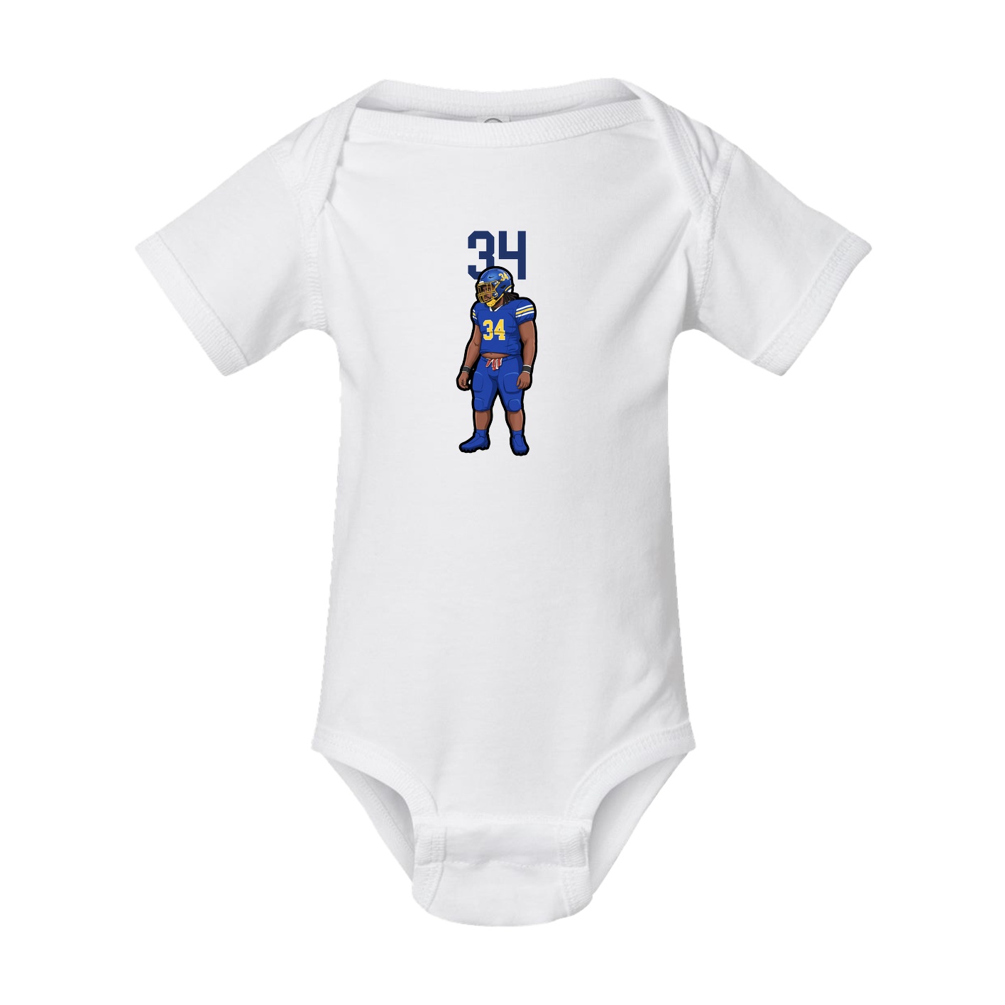Baby Onesie — Number Top in White