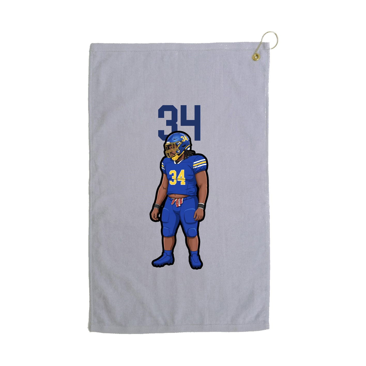 Golf Towel — Number Top in Grey
