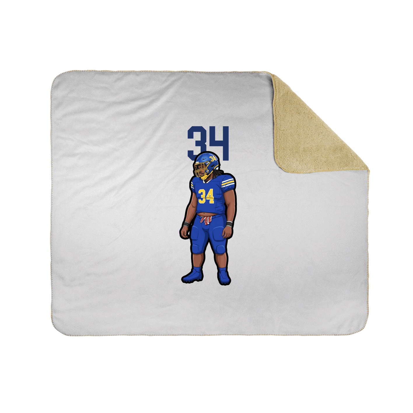 Throw Blanket — Number Top in White