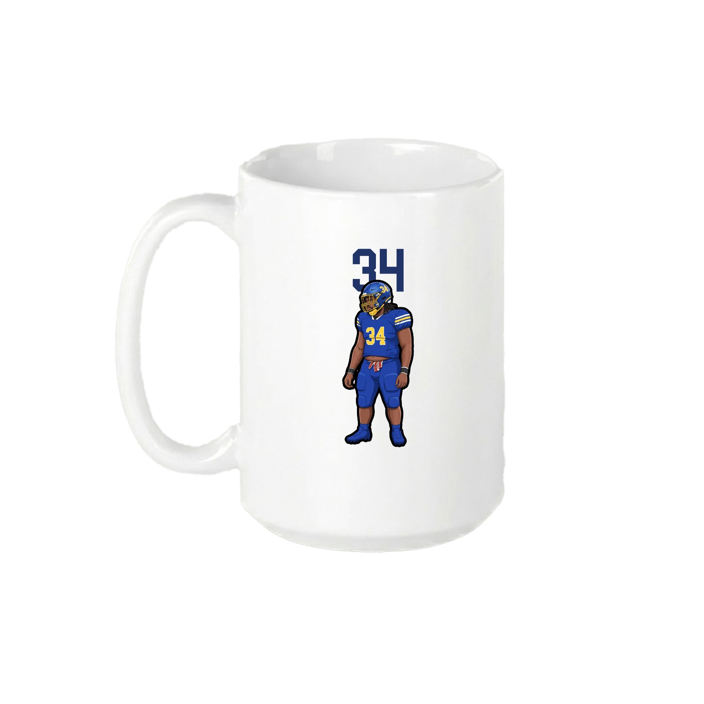 15oz Coffee Mug — Number Top in White
