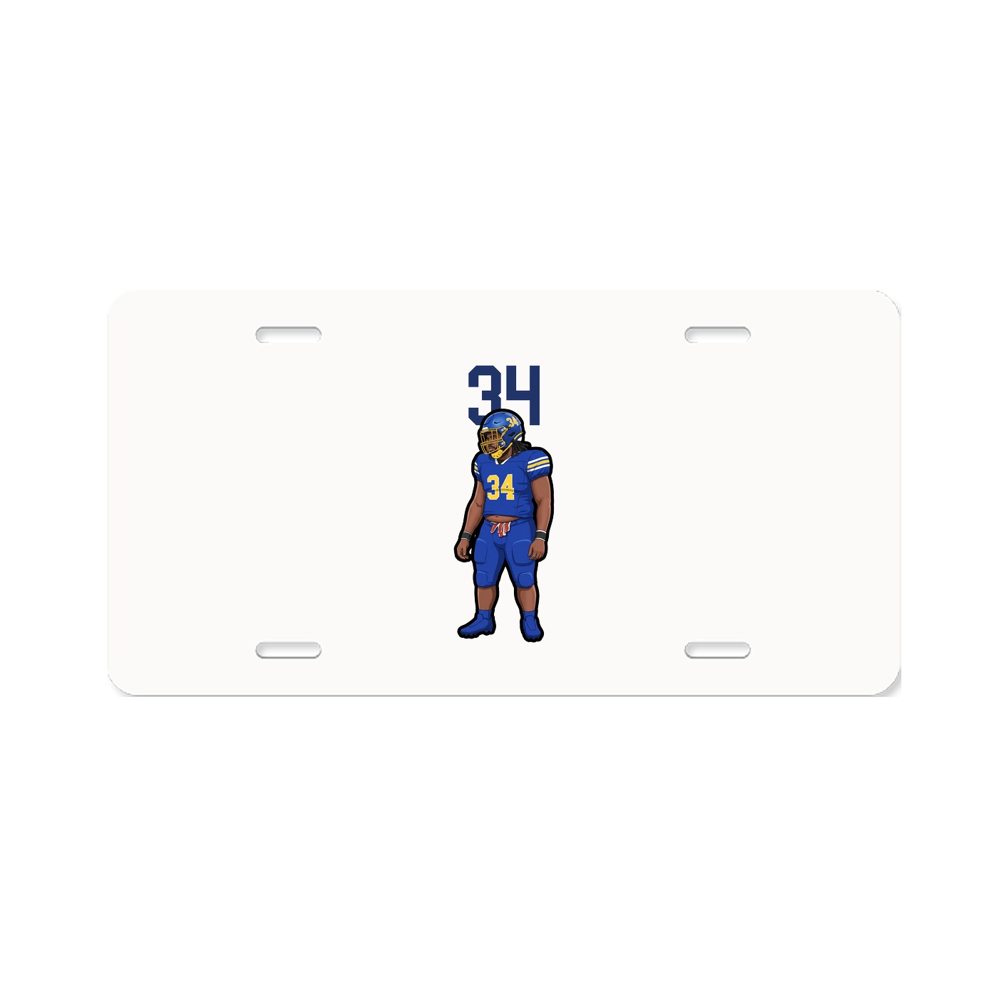 License Plate — Number Top in Classic