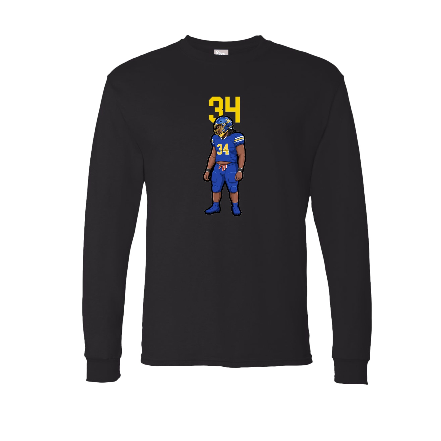 Long Sleeve Tee — Number Top in Black