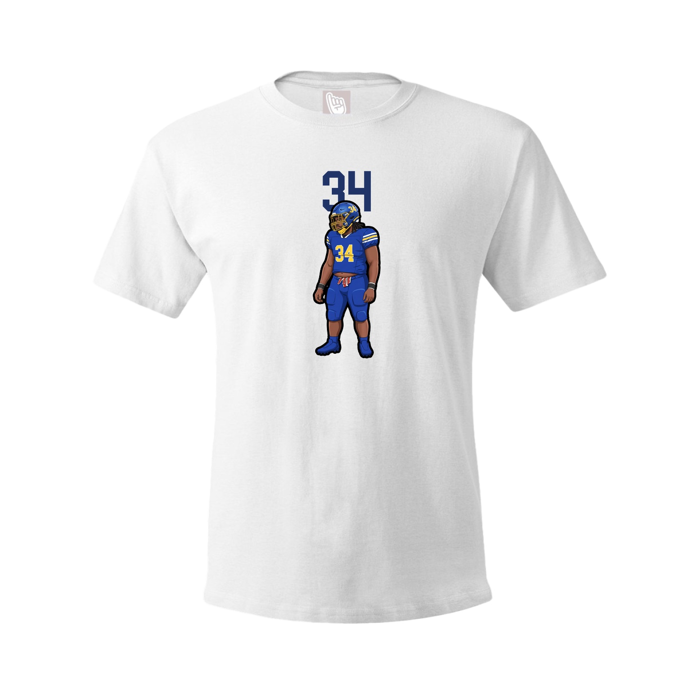Youth Tee — Number Top in White