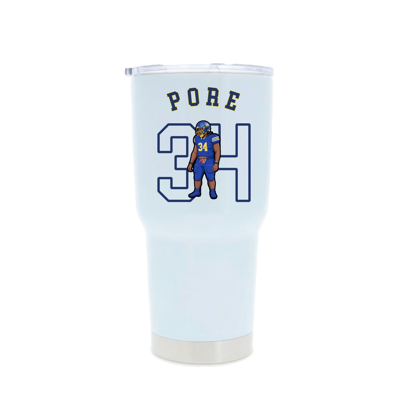 30oz Stainless Steel Tumbler — Shirsey Arch in White