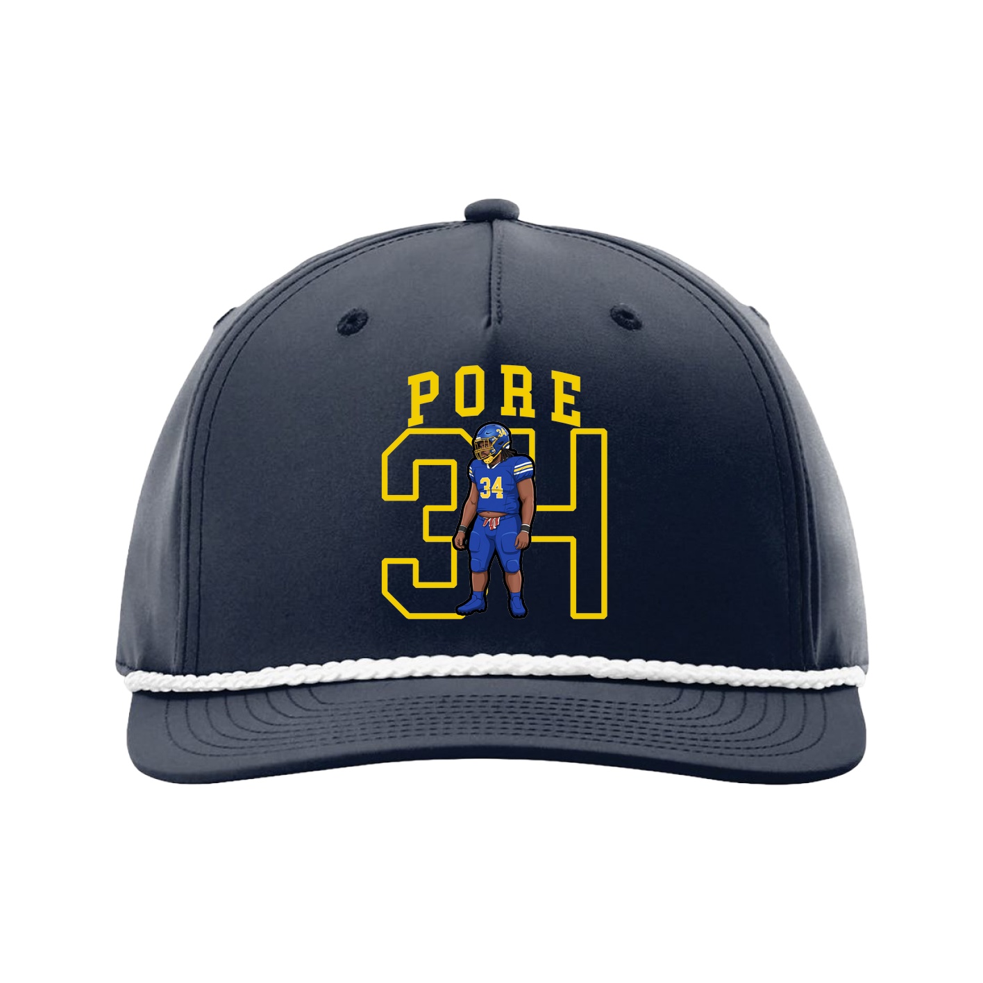 Five-Panel Classic Rope Cap — Shirsey in Navy
