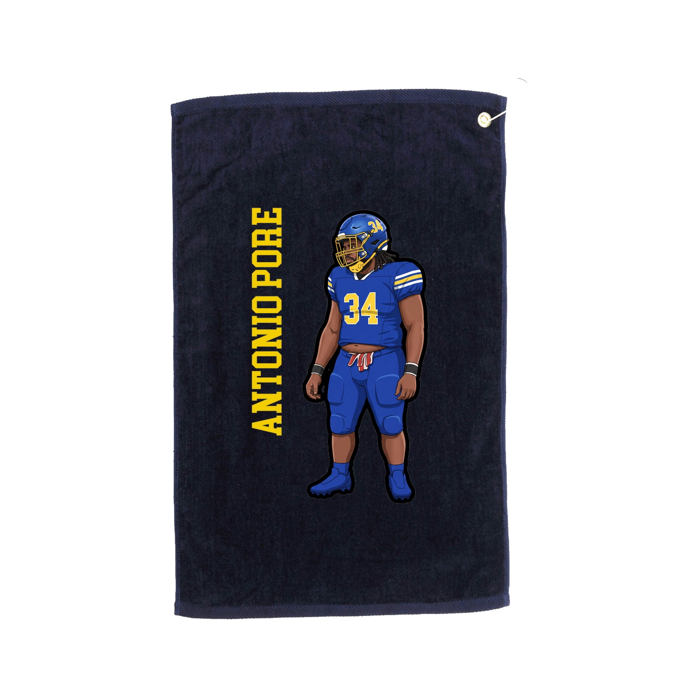Golf Towel — Name Vertical in Navy